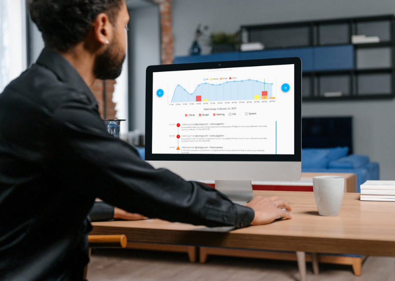 Man using Octiga Microsoft 365 Security